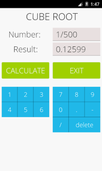 Descargar Calculadora cubo de raíz Educación para Android captura de pantalla 4