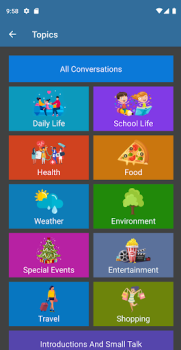 Descargar Conversación en inglés Educación para Android captura de pantalla 2