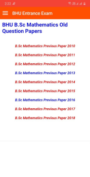 Descargar BHU Entrance Exam Educación para Android captura de pantalla 2