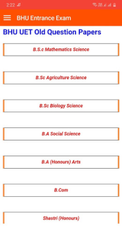 Descargar BHU Entrance Exam Educación para Android captura de pantalla 5