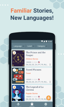 Beelinguapp: Idiomas con audio