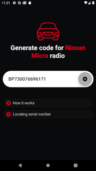 Descargar Código Radio Nissan Automóviles y vehículos para Android captura de pantalla 3