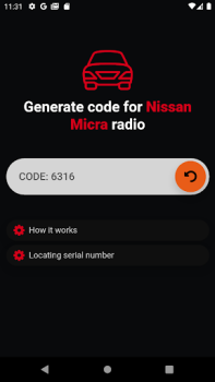 Descargar Código Radio Nissan Automóviles y vehículos para Android captura de pantalla 4