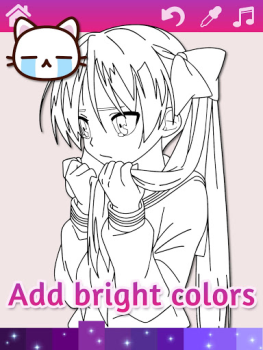 Descargar Dibujos para colorear anime ma Juegos de mesa para Android captura de pantalla 2