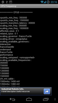 Descargar CPU Frequency Herramientas para Android captura de pantalla 2