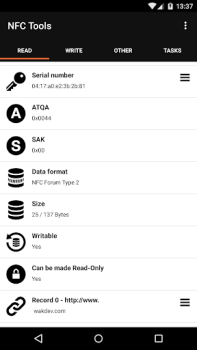 Descargar NFC Tools Herramientas para Android captura de pantalla 3
