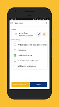 Descargar NFC TagWriter by NXP Trabajo para Android captura de pantalla 3