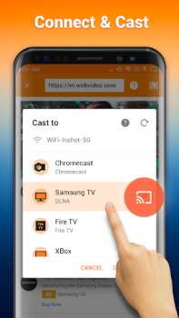Descargar WebCast: Transmitir a smart TV Editores y reproductores de video para Android captura de pantalla 3