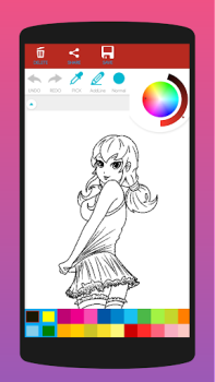 Descargar Libro de colorear de anime Arte y Diseño para Android captura de pantalla 2
