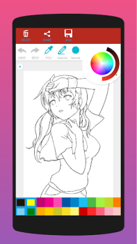 Descargar Libro de colorear de anime Arte y Diseño para Android captura de pantalla 3