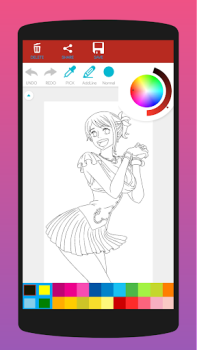 Descargar Libro de colorear de anime Arte y Diseño para Android captura de pantalla 4