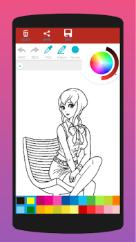Descargar Libro de colorear de anime Arte y Diseño para Android captura de pantalla 6