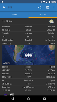 Descargar Detector de EEI - ISS Detector Educación para Android captura de pantalla 3