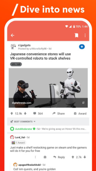 Descargar Reddit Noticias y revistas para Android captura de pantalla 4