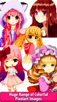 Descargar Anime Manga Pixel Art Coloring Entretenimiento para Android captura de pantalla 2