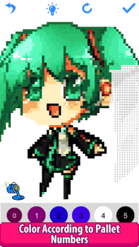 Descargar Anime Manga Pixel Art Coloring Entretenimiento para Android captura de pantalla 6