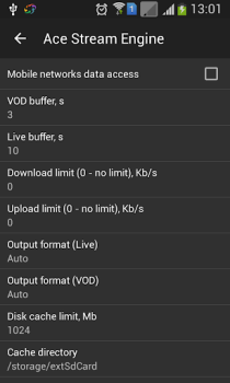 Descargar Ace Stream for Android TV Editores y reproductores de video para Android captura de pantalla 2