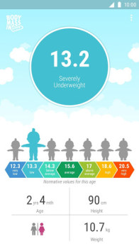 Descargar Калькулятор индекса массы тела детей Salud y estado fisico para Android captura de pantalla 2