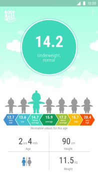 Descargar Калькулятор индекса массы тела детей Salud y estado fisico para Android captura de pantalla 3