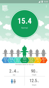 Descargar Калькулятор индекса массы тела детей Salud y estado fisico para Android captura de pantalla 4