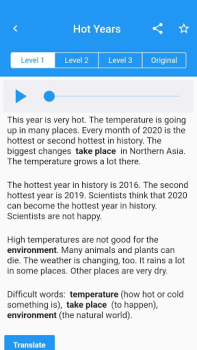 Descargar News in Levels: Learn English Educación para Android captura de pantalla 2