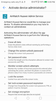 Descargar AirWatch Service for Huawei Negocio para Android captura de pantalla 3