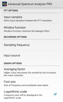 Descargar Advanced Spectrum Analyzer PRO Música y audio para Android captura de pantalla 7