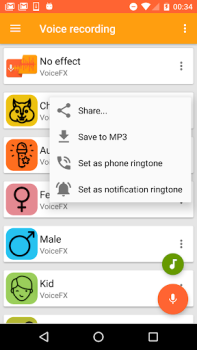 Descargar VoiceFX - cambio de voz con ef Entretenimiento para Android captura de pantalla 3