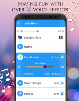 Descargar Modificador de voz con efectos Música y audio para Android captura de pantalla 3