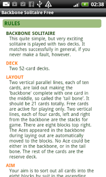 Descargar Backbone Solitaire Free Juegos de mesa para Android captura de pantalla 5
