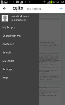 Descargar Celtx Script Trabajo para Android captura de pantalla 3