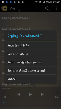 Descargar Crying sounds Personalización para Android captura de pantalla 2