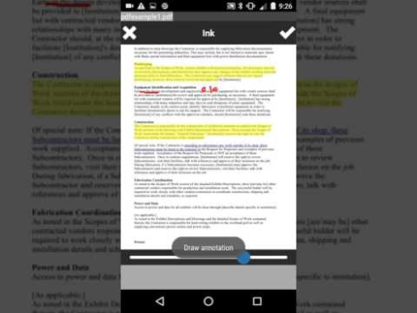 Descargar AndroPDF Editor para PDF Trabajo para Android