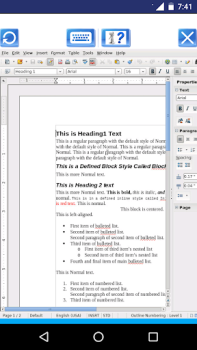 Descargar AndroWriter Editor documentos Trabajo para Android captura de pantalla 5