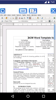 Descargar AndroWriter Editor documentos Trabajo para Android captura de pantalla 6
