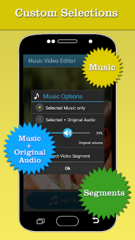 Descargar Music Video Editor Add Audio Editores y reproductores de video para Android captura de pantalla 3