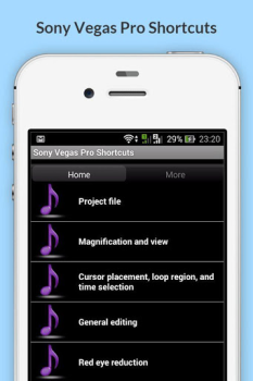 Descargar Free Sony Vegas Pro Shortcuts Trabajo para Android captura de pantalla 2