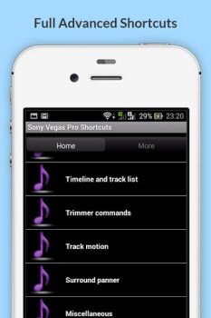 Descargar Free Sony Vegas Pro Shortcuts Trabajo para Android captura de pantalla 3