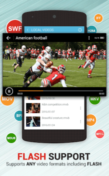 Descargar Dolphin Video – Flash Player Editores y reproductores de video para Android captura de pantalla 4