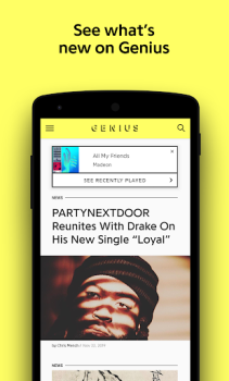 Descargar Genius — Song Lyrics Finder Música y audio para Android