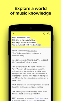 Descargar Genius — Song Lyrics Finder Música y audio para Android captura de pantalla 5
