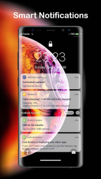 Descargar LockScreen Phone XS - Notification Personalización para Android captura de pantalla 4