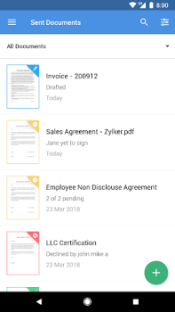 Descargar Zoho Sign - Fill & eSign docs Trabajo para Android captura de pantalla 5