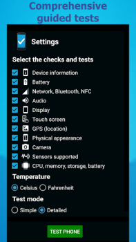 Descargar Prueba telefónica -Phone test Herramientas para Android captura de pantalla 2
