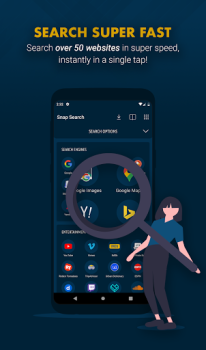 Descargar Snap Search - Private Browser Comunicación para Android captura de pantalla 3