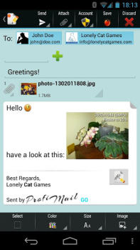 Descargar ProfiMail Go - email client Comunicación para Android captura de pantalla 4