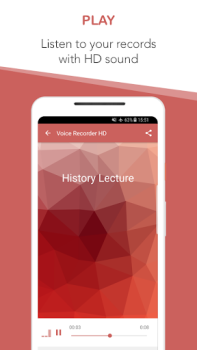 Descargar Voice Recorder HD Música y audio para Android captura de pantalla 3