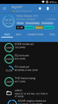 Descargar BiglyBT, Torrent Downloader Herramientas para Android captura de pantalla 2