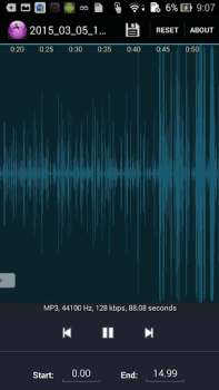 Descargar Cortador de MP3 Música y audio para Android captura de pantalla 3