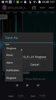 Descargar Cortador de MP3 Música y audio para Android captura de pantalla 4
